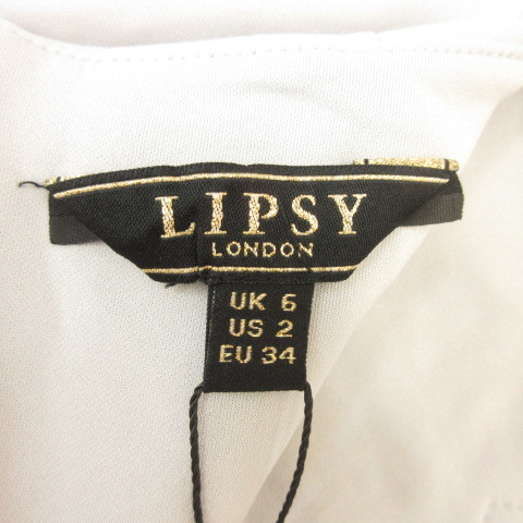 未使用品 リプシー LIPSY LONDON キャミワンピース ドレス ミニ タイト レース 薄紫 白 34 *E413 レディース_画像3