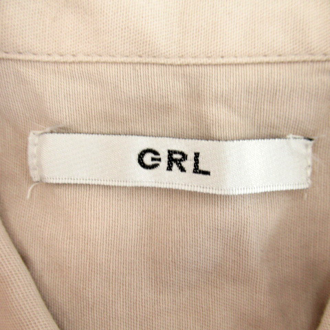 グレイル GRL ステンカラージャケット ショート丈 無地 薄手 L 薄ピンク /SY3 ■MO レディース_画像3