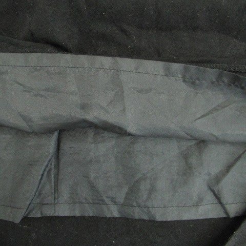 エフデ ef-de ワンピース ミニ丈 半袖 ラウンドネック 無地 ウール 7 黒 ブラック /SM34 レディースの画像4