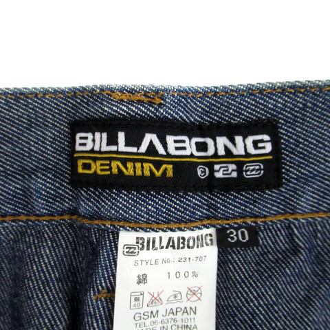  Billabong BILLABONG Denim брюки джинсы распорка лодыжка длина кнопка fly 30 синий голубой /SM45 мужской 