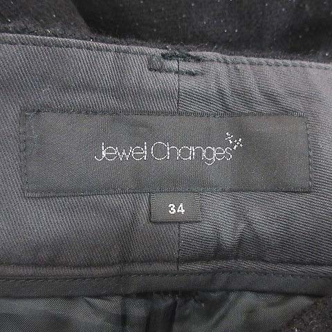 ジュエルチェンジズ Jewel Changes アローズ ハーフパンツ ツイード ラメ ウール 34 黒 ブラック /CT レディース_画像5