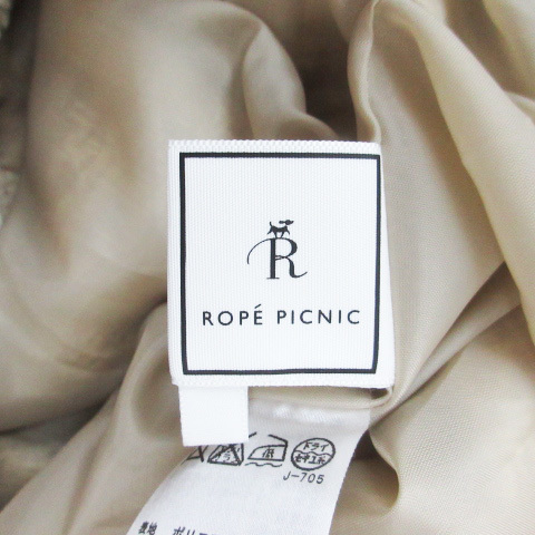 ロペピクニック ROPE Picnic ツイードスカート フレアスカート ひざ丈 ラメ 36 白 ベージュ ホワイト /FF44 レディース_画像5