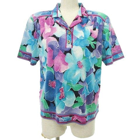 破格値下げ】 花柄 ポロシャツ Fashion LEONARD レオナール 半袖