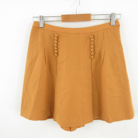  ef-de ef-de miniskirt flair culotte mustard Karashi color yellow 11 *E987 lady's 