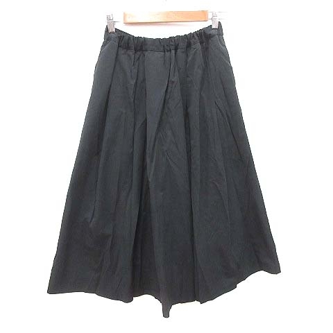  Moussy moussy flair skirt long tuck F black black /CT lady's 