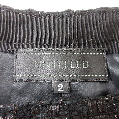  Untitled UNTITLED брюки юбка-брюки Short твид 2 чёрный черный /MN женский 