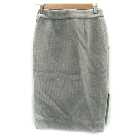  Banner Barrett Banner Barrett tight skirt mi leak height plain wool 36 gray /SM24 lady's 