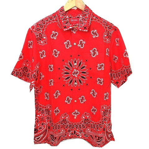 シュプリーム SUPREME 美品 21SS Bandana Silk S/S Shirt アロハシャツ