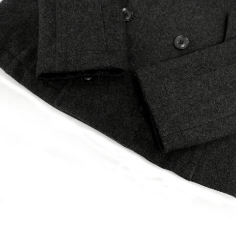 ルイス Lui's LPL コート Pコート フード 混合メルトン ウール混 グレー S メンズ_画像7