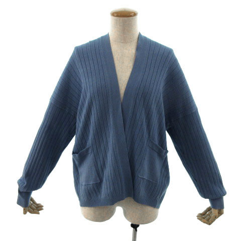  azur bai Moussy AZUL by moussy cardigan feather weave blue group blue series M lady's 