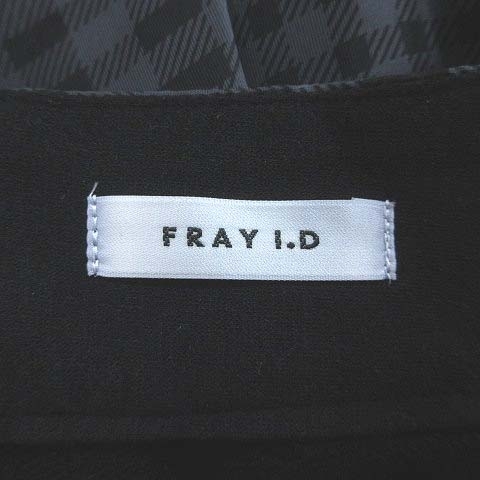 フレイアイディー FRAY I.D フレアスカート ひざ丈 チェック 裏起毛 0 グレー 黒 ブラック /CT レディース_画像5
