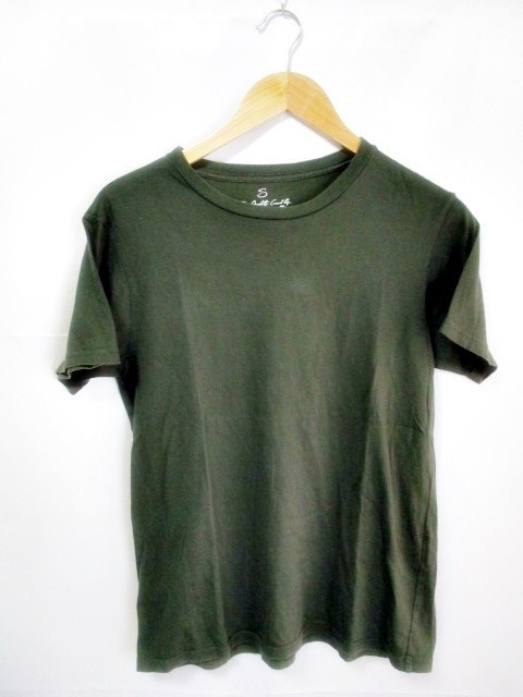 グリーンフラッシュ Green Flash Tシャツ カットソー 無地 半袖 S カーキ メンズ_画像1