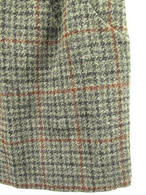 23区 オンワード樫山 Harris Tweed スカート 台形 ミニ 千鳥格子 34 グレー /YO15 レディース_画像2