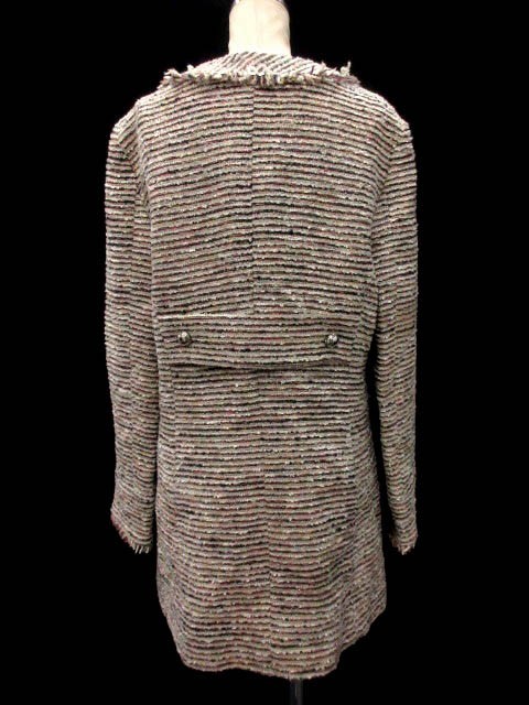  Chesty Chesty coat no color long tweed 1 beige /CY22 lady's 