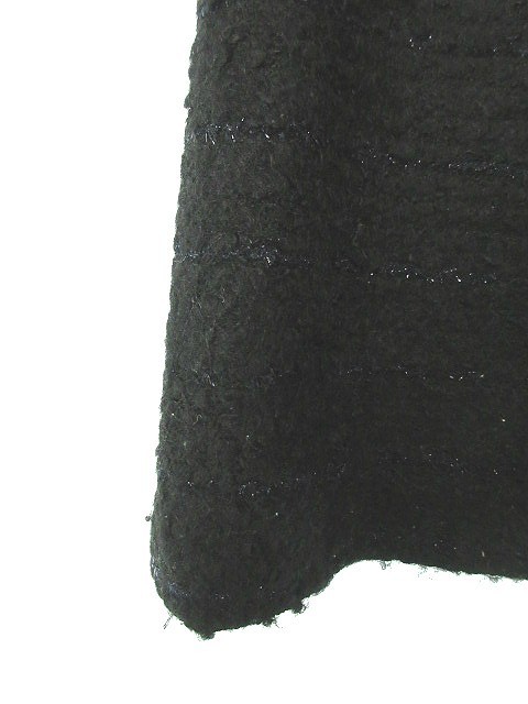  Queens Court QUEENS COURT skirt pcs shape Mini Zip fly lame wool .moheya.2 black black /TK12 lady's 