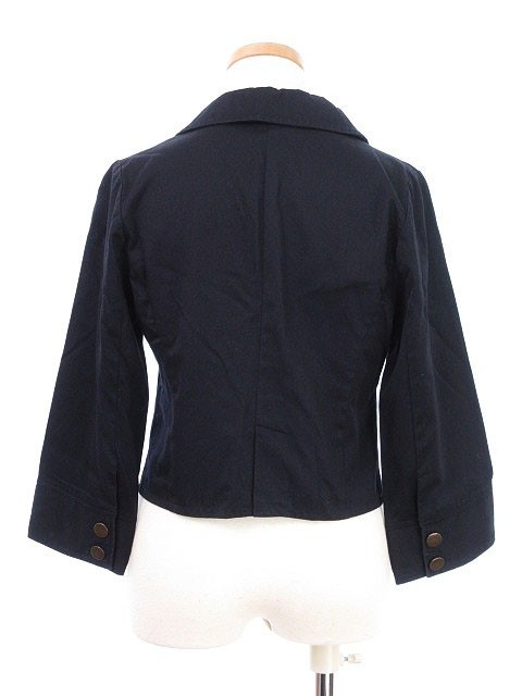  E hyphen world gallery E HYPHEN WORLD GALLERY jacket tailored long sleeve cotton 0 navy blue navy bmy