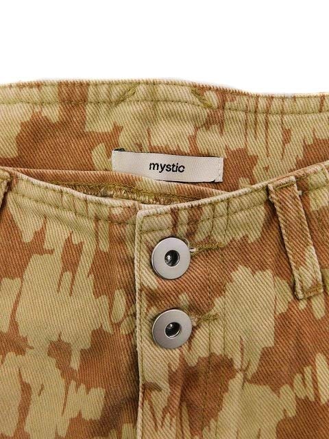 ミスティック mystic パンツ ショート 総柄 2 ベージュ ブラウン レディース_画像5