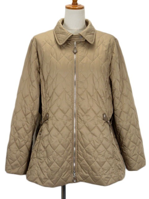  Leilian Leilian coat jacket quilting cotton inside 13 beige lady's 