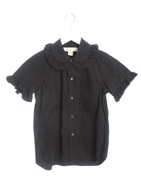 コムデギャルソン COMME des GARCONS SHIRT フリル ブラウス 丸襟 S