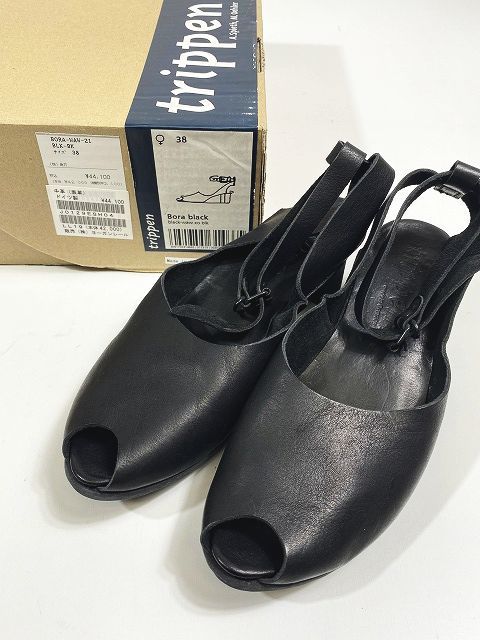 トリッペン trippen BORA ボラ 牛革 アンクルストラップ オープントゥ
