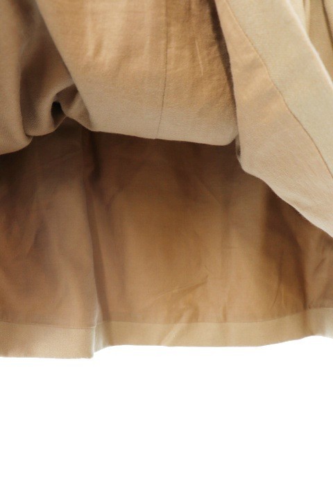 アナトリエ ANATELIER スカート 台形 ひざ丈 ウール カシミヤ混 ジップフライ 36 ベージュ /MO9 レディース_画像5