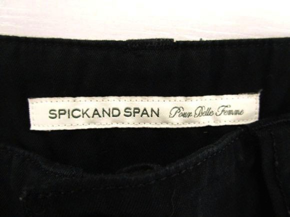 スピック&スパン Spick&Span パンツ ワイドパンツ 日本製 コットン 黒 ブラック 36 レディース_画像3
