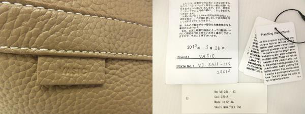 ヴァジック VASIC Bond Mini ボンド ミニ レザー ハンドバッグ グレージュ系 本革 トート BAG カバン 手提げ鞄 レディース_画像5