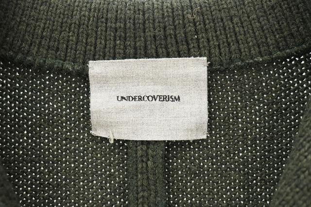 アンダーカバーイズム UNDERCOVERISM 12AW サンプル品 PSYCHOCOLOR期 ニット カーディガン ジャケット カーキ ブランド古着ベクトル 220711_画像3