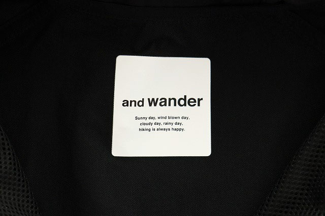 アンドワンダー and wander 22SS trek jacket 2 トレックジャケット ブラック 4 日本製 574-2121043【ブランド古着ベクトル】220822 メンズ_画像3