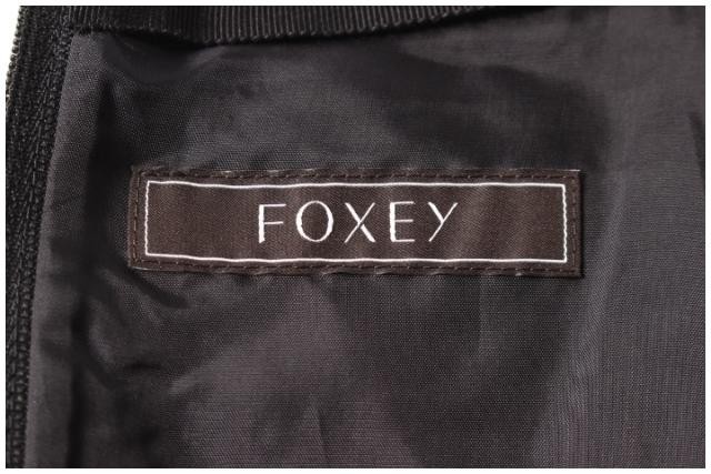 フォクシー FOXEY スカート ツイード ミニ 台形 38 黒 ブラック 白 ホワイト /ek0416 レディース_画像5