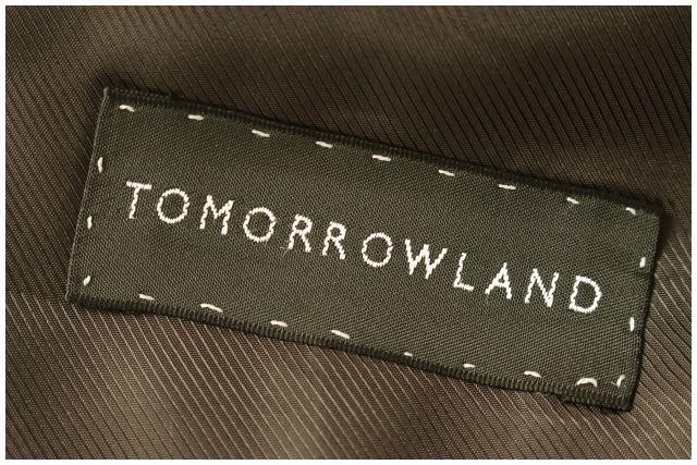 トゥモローランド TOMORROWLAND ジャケット テーラード ストライプ 背抜き ウール 46 黒 ブラック /hn0420 メンズ_画像4