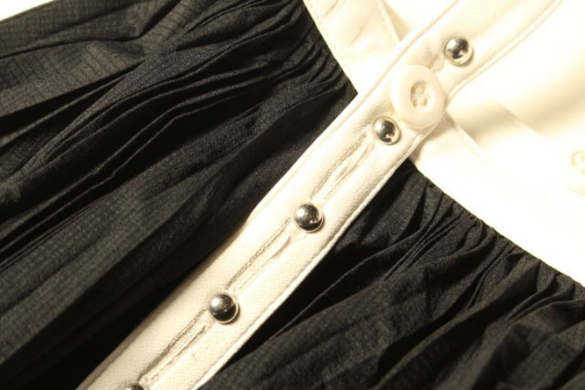 yosiyoYOSHIYO юбка длинный плиссировать подтяжки 4 чёрный черный /ms0423 женский 