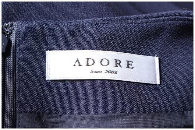 アドーア ADORE 15SS ワンピース ひざ丈 38 紺 ネイビー ayy0422 レディース_画像5