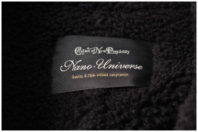  Nano Universe nano universe coat fake mouton bai color 38 navy blue navy amy0422 lady's 