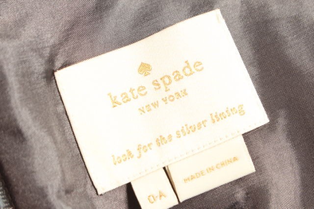 ケイトスペード KATE SPADE ワンピース バルーン ジャガード 花柄 ミニ 0-A グレー ahm0422 レディース_画像4