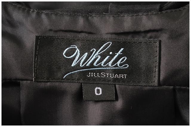 ジルスチュアート JILL STUART ホワイト White ワンピース ミニ ノースリーブ バックリボン シルク混 0 黒 ブラック ako0422 レディース 【_画像4