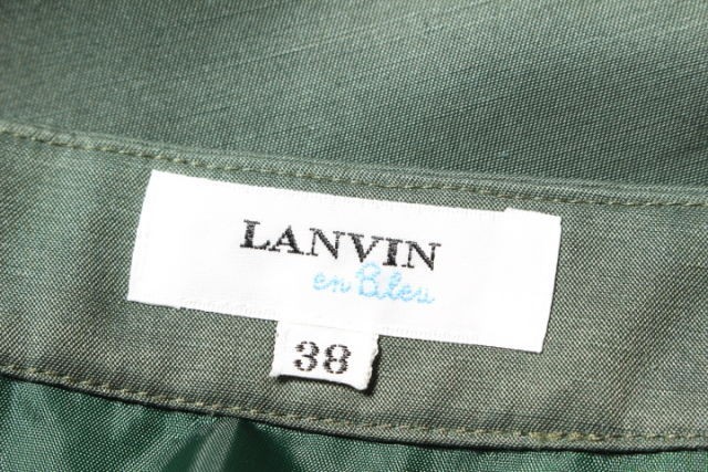 ランバンオンブルー LANVIN en Bleu リネン混 フリル スカート /kt0513 レディース_画像4