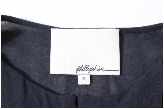 3.1 Philip rim 3.1 phillip lim One-piece Mini no sleeve lame switch see-through silk silk 0 navy blue navy /ka0425 lady's [