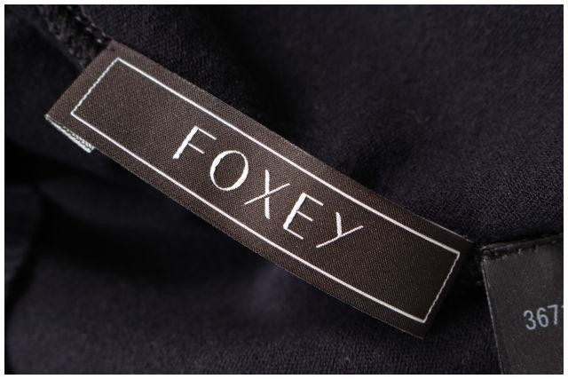 フォクシー FOXEY ラッフル ピーターパン ニット カットソー 半袖 38 黒 ブラック 36719 /ka0507 レディース_画像7
