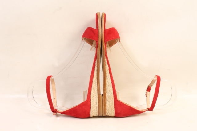  Perry koPELLICO Sunny SUNNY 18SS sandals ankle strap suede 38 red red ahm0517 lady's 