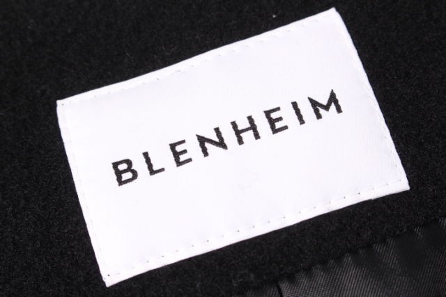 ブレンへイム BLENHEIM 16AW コート ノーカラー ウール XS 黒 ブラック /☆a0509 レディース_画像4