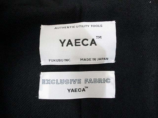 ヤエカ YAECA 美品 ステンカラー コート M 黒 ブラック 155002 ウール