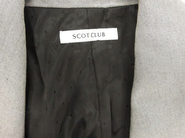 スコットクラブ SCOT CLUB ジャケット テーラード リボン スパンコール 9 グレー bmy レディース_画像6