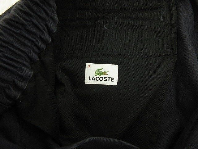 ラコステ LACOSTE パンツ チノ ショート ロゴ コットン 3 紺 ネイビー 国内正規 /kk レディース_画像3