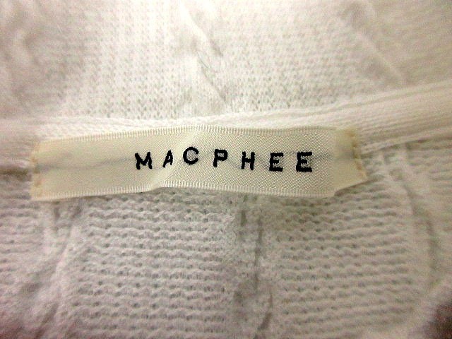 マカフィー MACPHEE トゥモローランド カットソー ノースリーブ ハイネック S 白 ホワイト /KS24 レディース_画像5