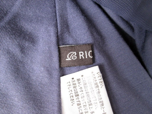 リオマル RIOMARU カットソー タック シフォン 七分袖 9 紫 レディース_画像5