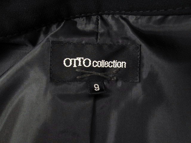 オットー OTTO collection ジャケット スタンドカラー ジップアップ 七分袖 9 黒 レディース_画像6