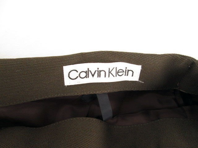 カルバンクライン CALVIN KLEIN ラップスカート ウール 7 国内正規 茶 レディース_画像5