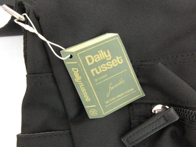 デイリーラシット Daily russet バッグ ショルダー ワンポイント 黒 ブラック /mm0523 レディース_画像6