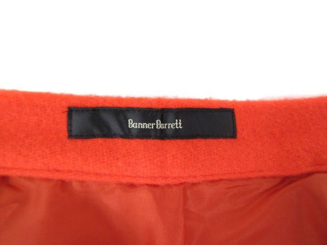  Banner Barrett Banner Barrett skirt tight ko Kuhn Mini wool 38 orange lady's 